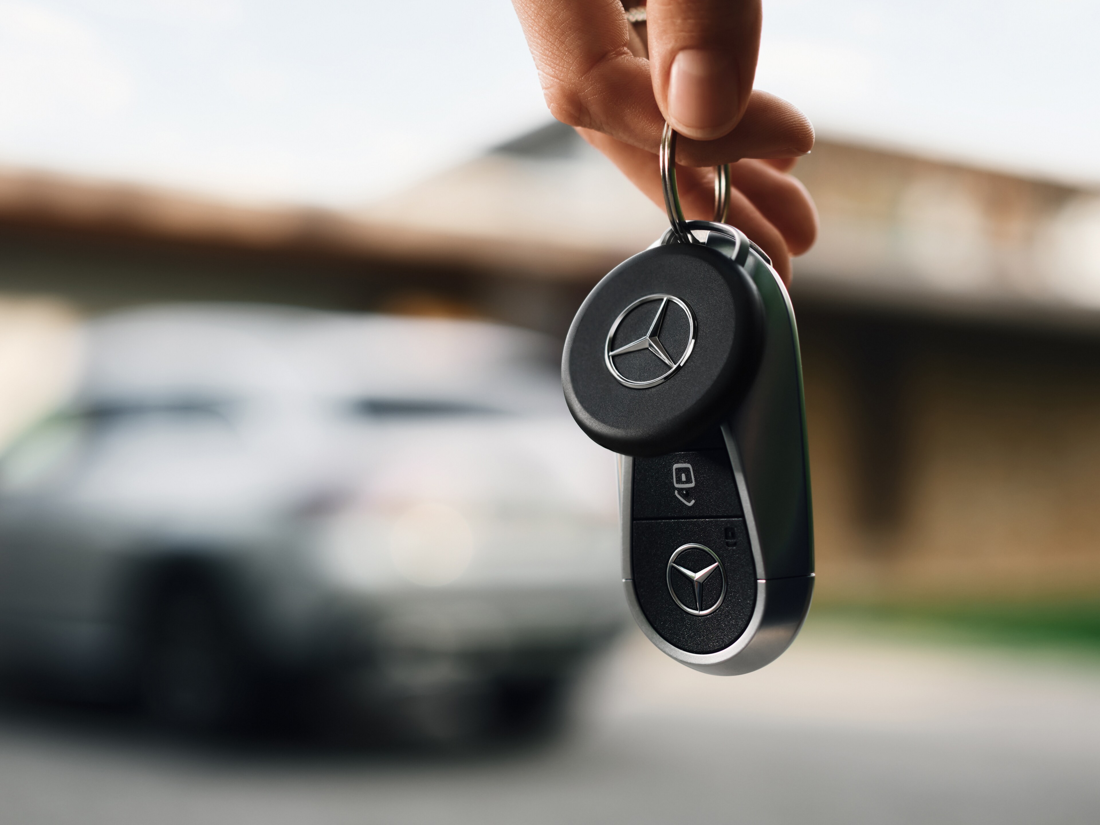 Mercedes-Benz, Chipolo loop tracking tag - noir / argenté, Matière plastique, galvanisé