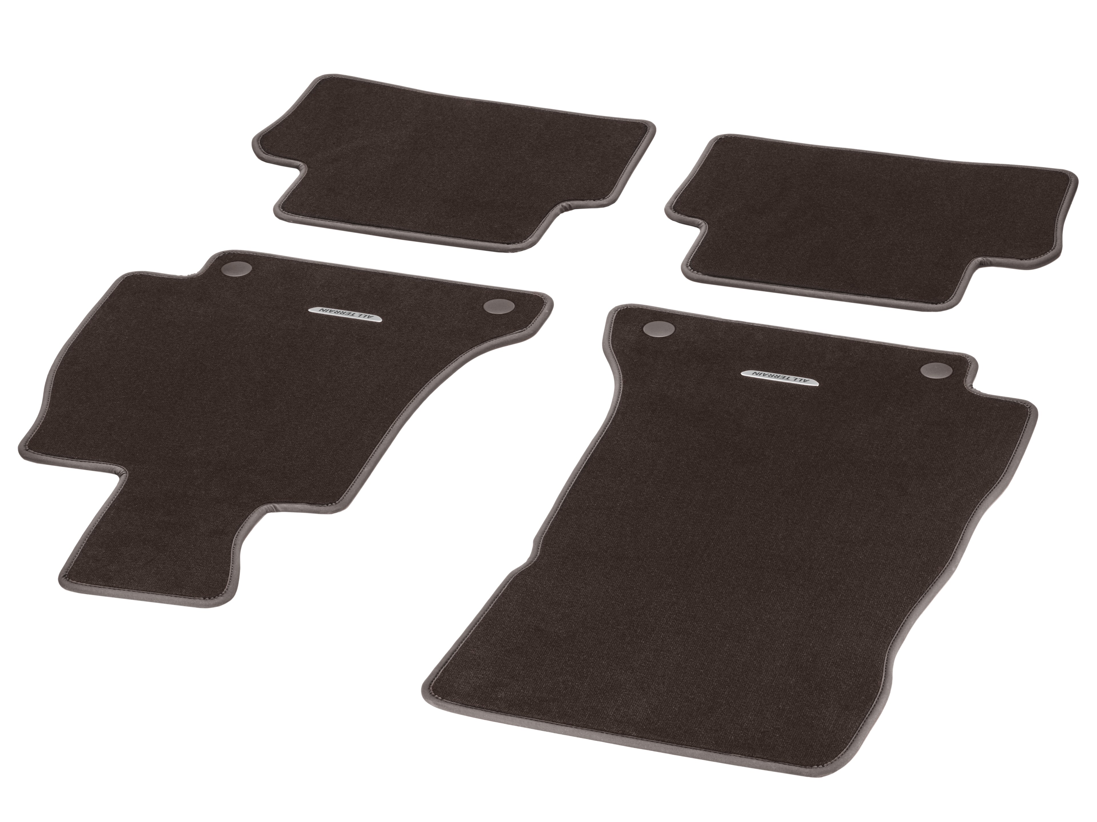 Tapis en velours CLASSIC, Kit, 4 pièces, All-Terrain - RL, marron expresso
