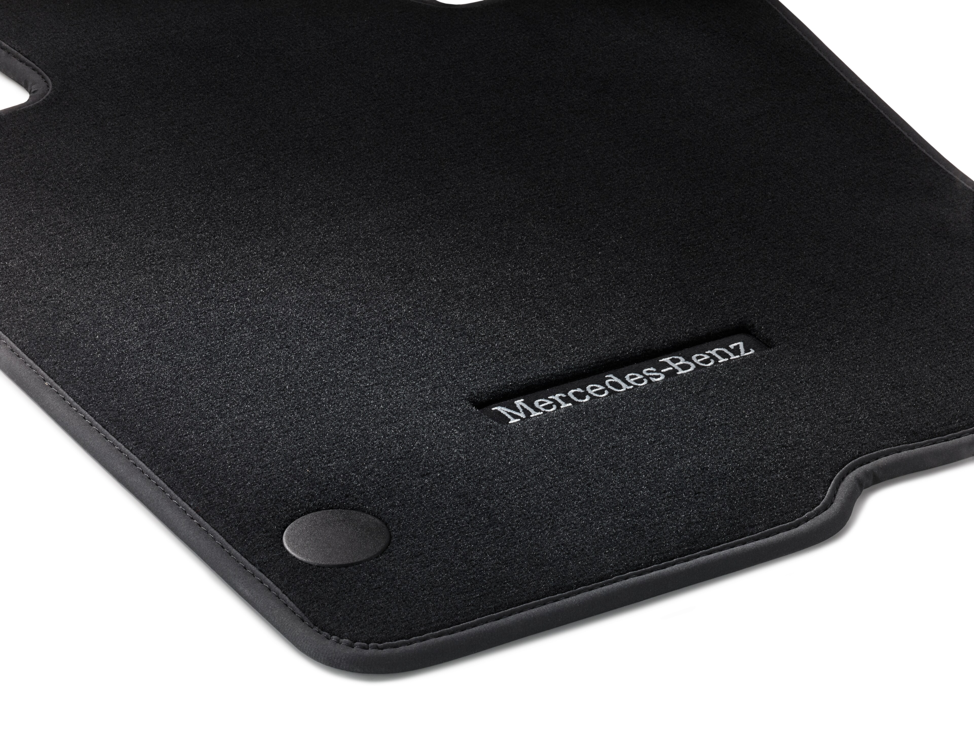 Tapis de sol en velours, Tapis de sol conducteur et passager avant, 2 pièces - LL, noir