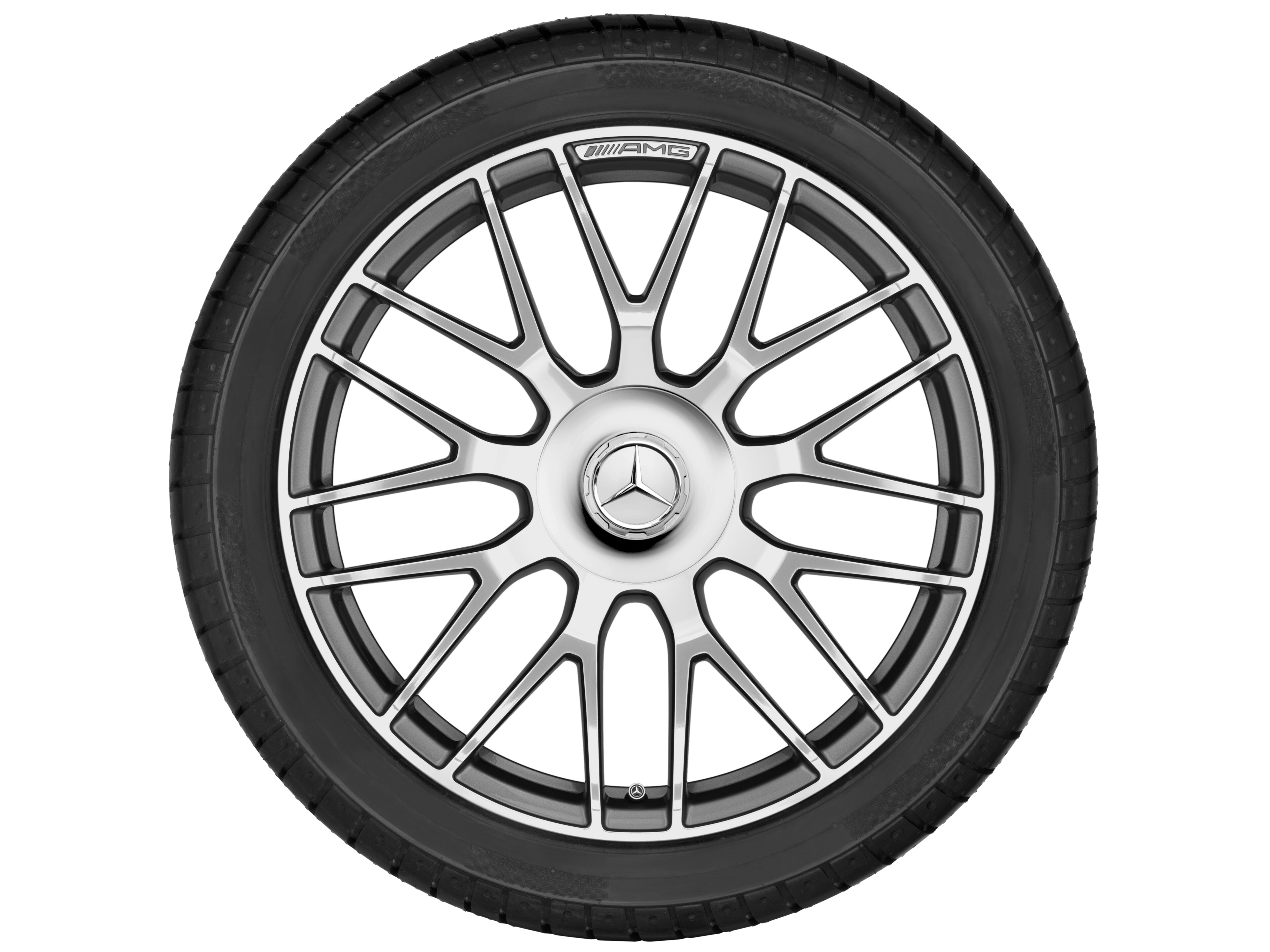 Jante forgée AMG Jante en Y, 50,8 cm (20 pouces) - 10,5 J x 20 ET 57, gris titane, finition brillante