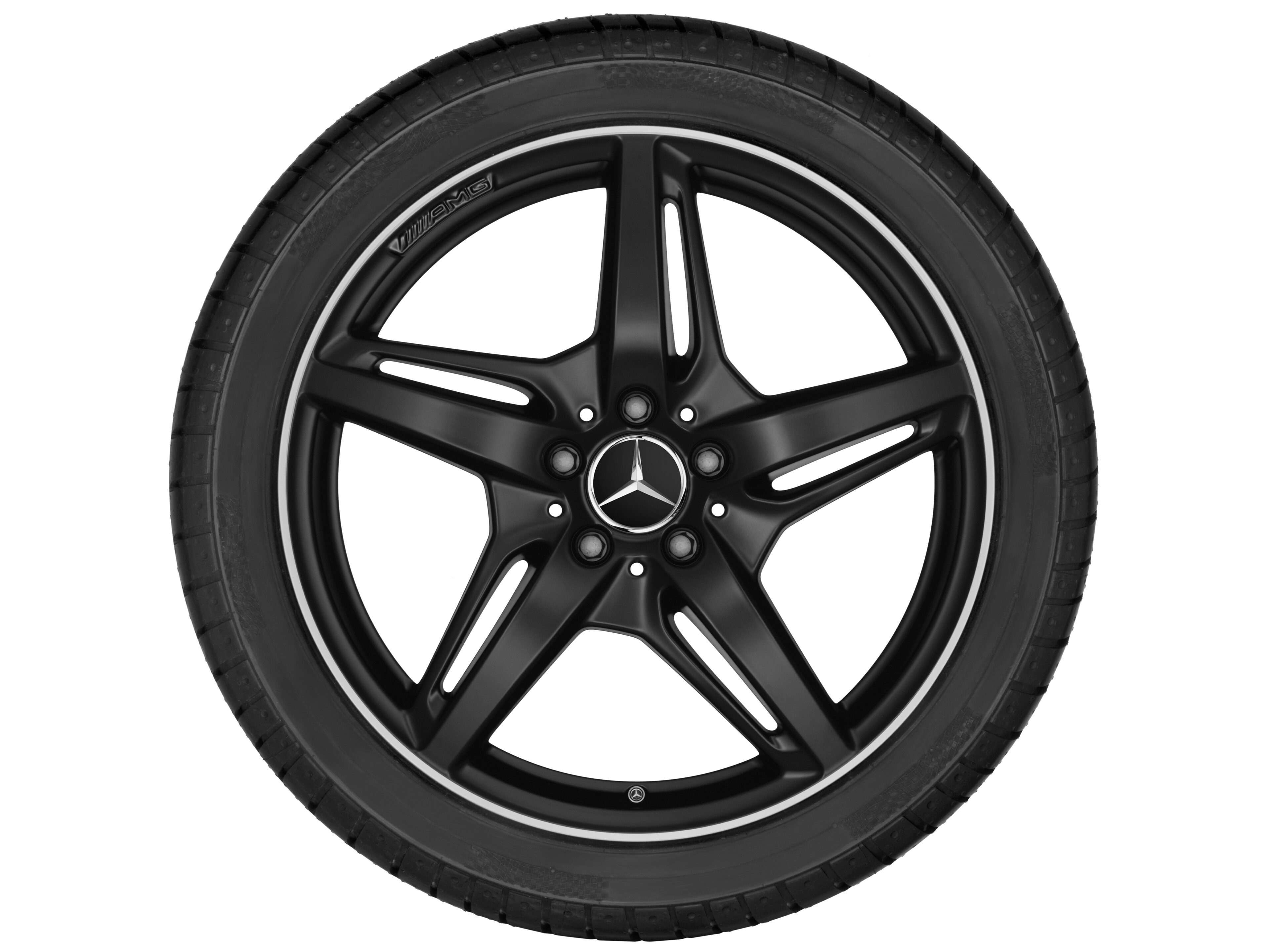 Jante AMG à 5 branches, 50,8 cm (20 pouces), Rebord de jante, brillant - 11 J x 20 ET 68, noir mat