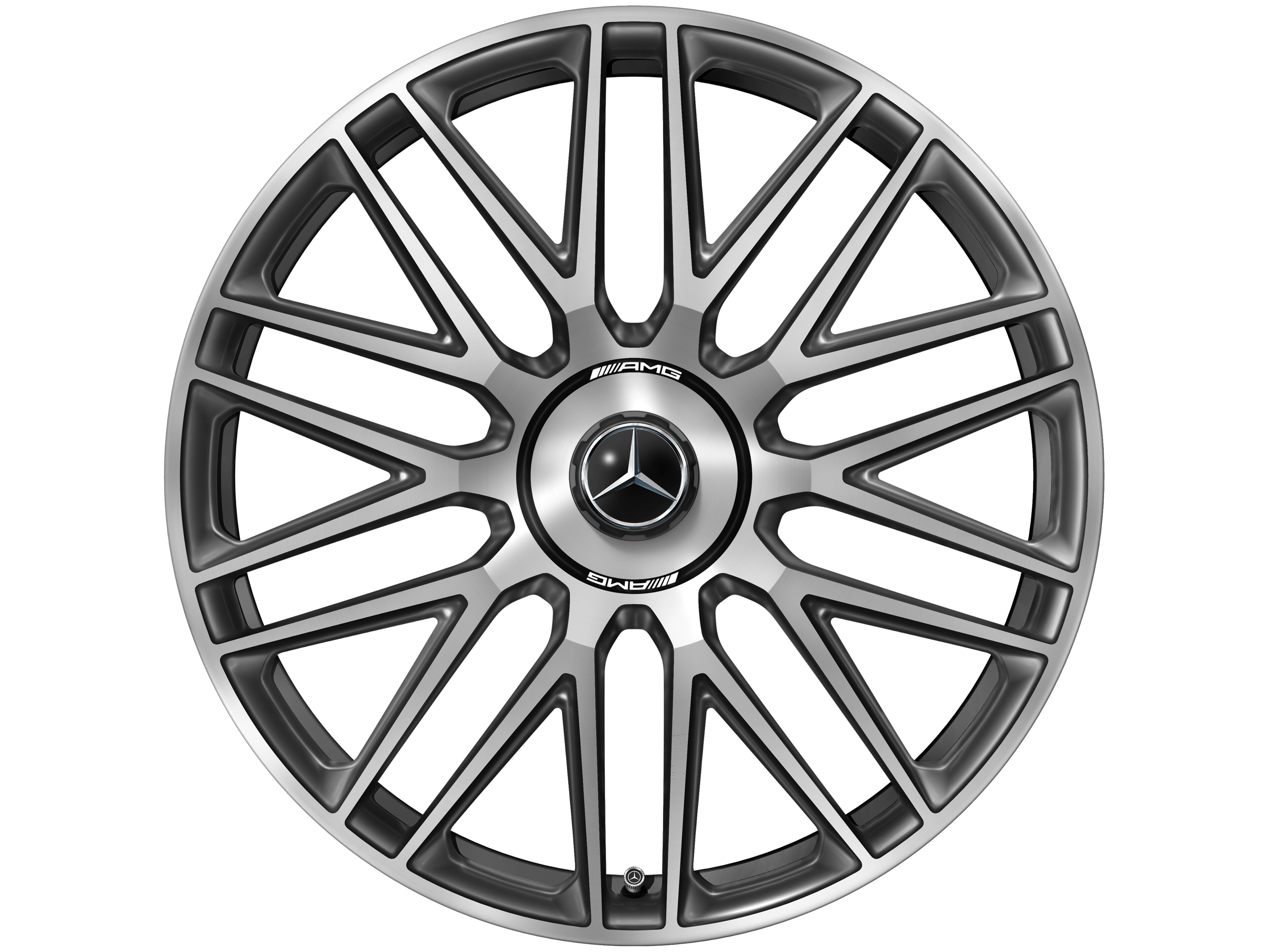 Jante forgée AMG à 10 branches, 53,3 cm (21 pouces) - 9,5 J x 21 ET 33, noir / platine foncé brillant
