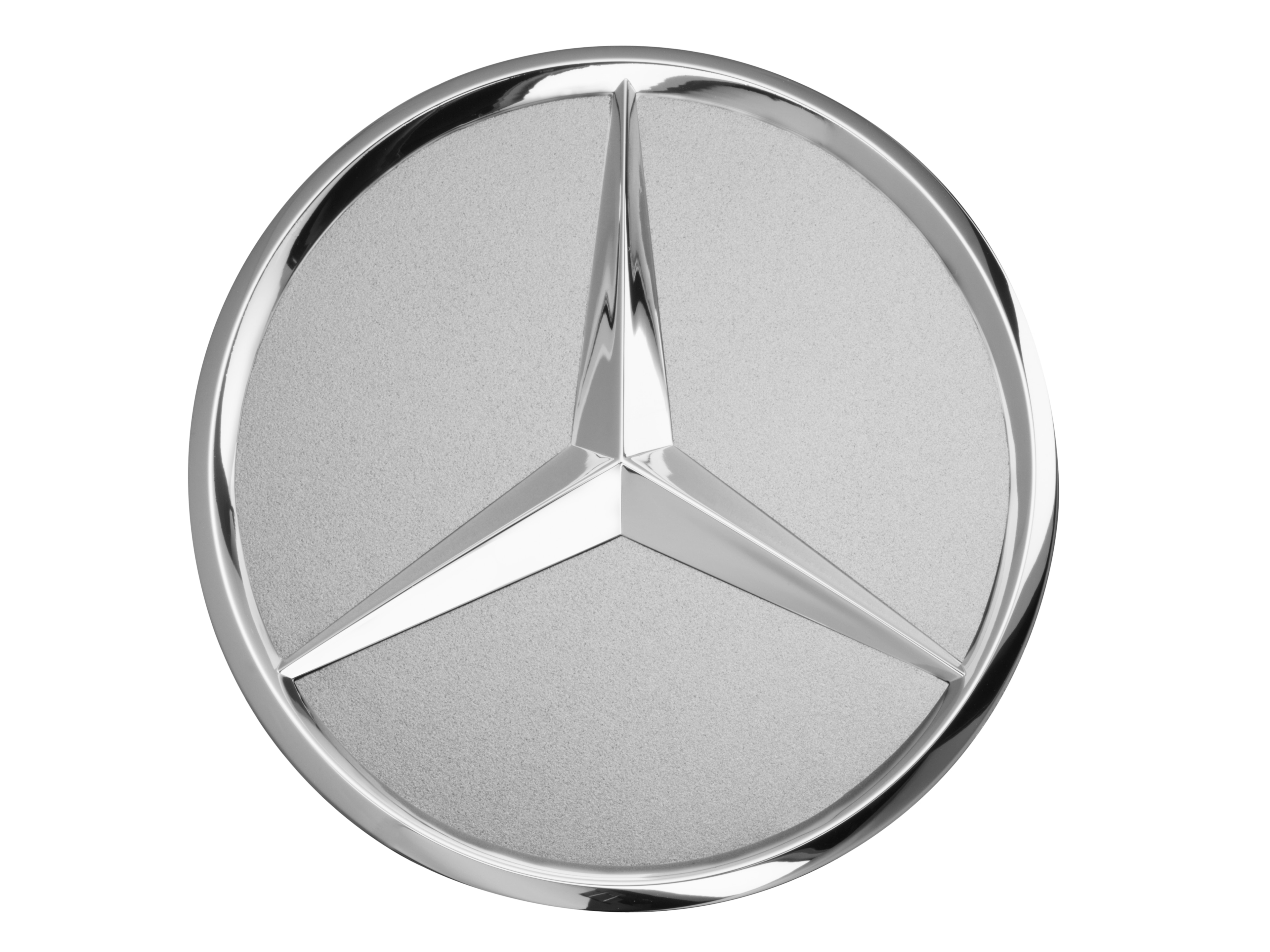 Cache-moyeu, Étoile en relief - argent titane, Finition chrome