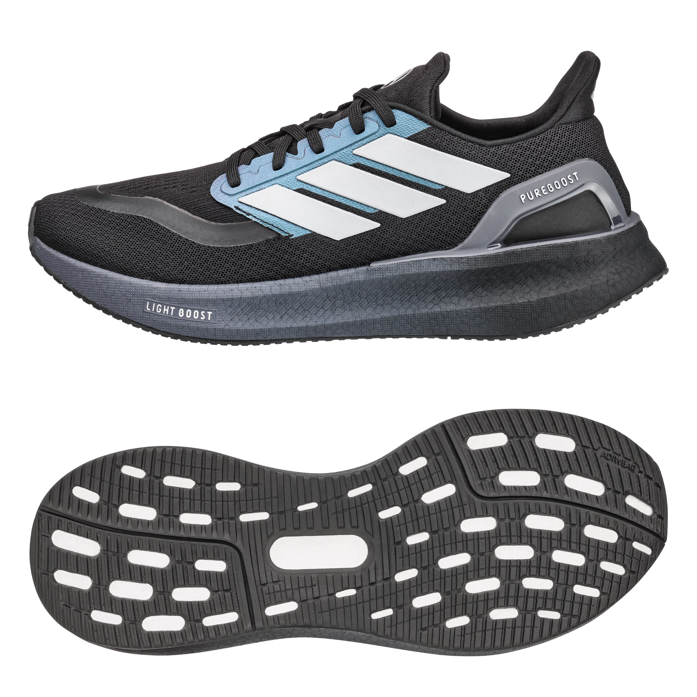 Chaussures de jogging, Pureboost 5 - noir / gris foncé, 6,5, adidas