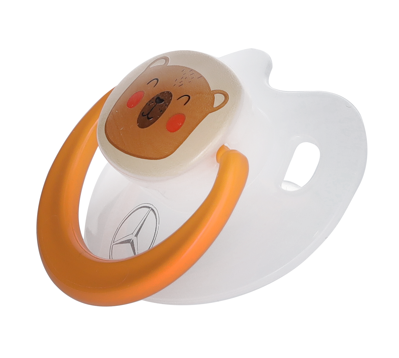 Tétine, Forêt - blanc translucide / orange, Matière plastique / Silicone, BABY-NOVA