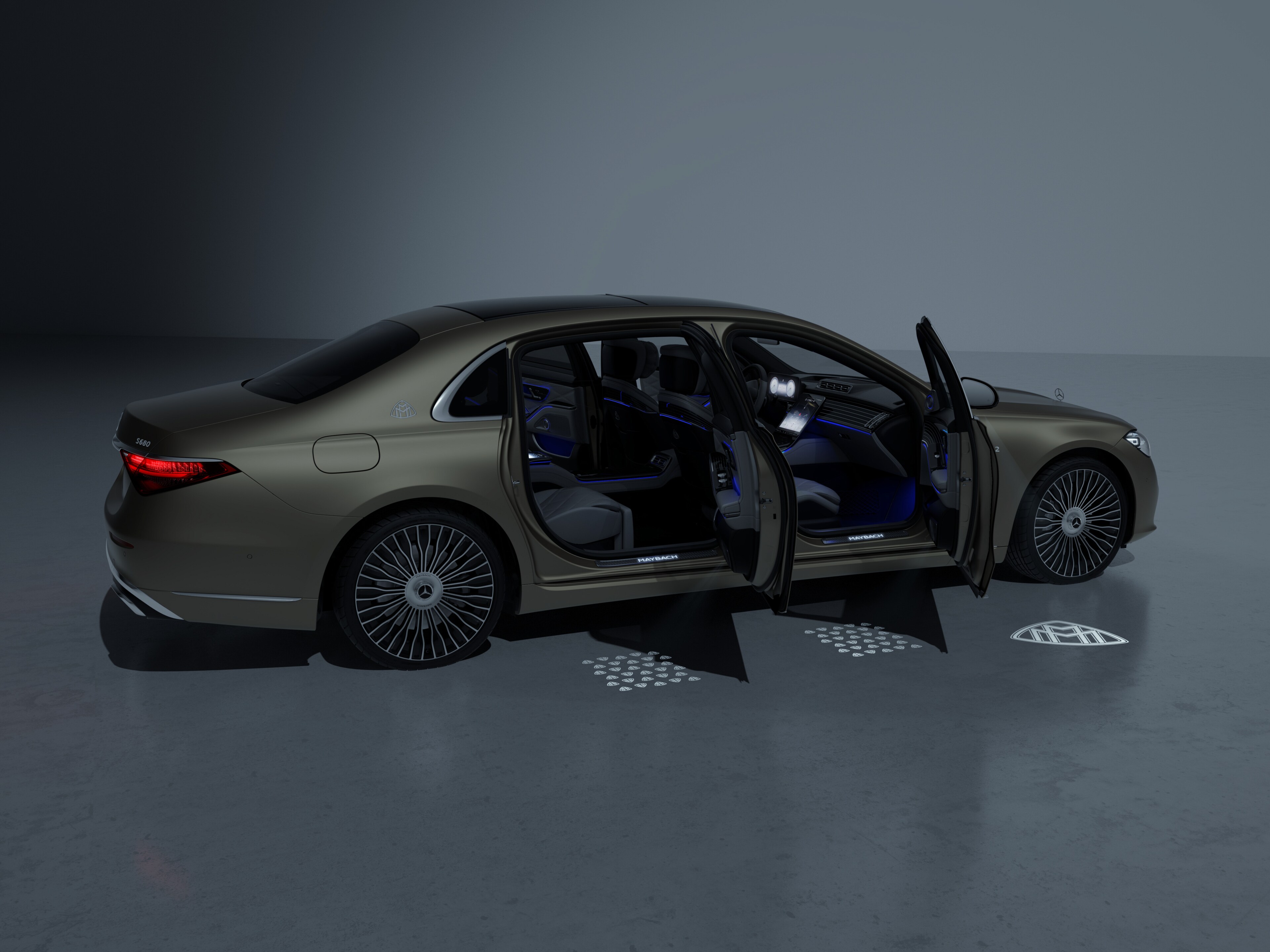 Projecteur LCD, Avec motif Mercedes-Maybach animé - 1 jeu