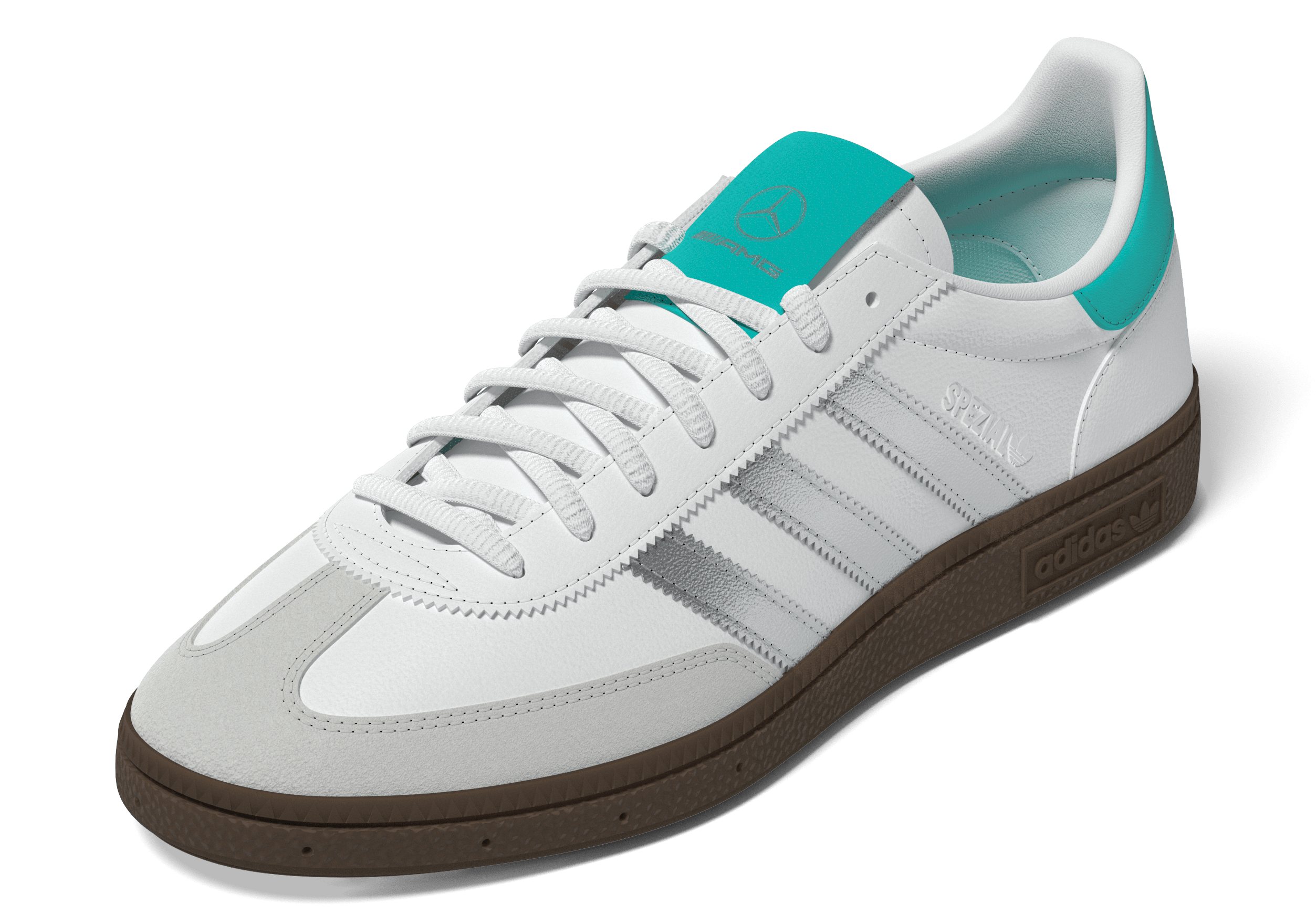 Chaussures de sport, Handball Spezial, Mercedes-AMG F1 - blanc / argenté, 9, adidas
