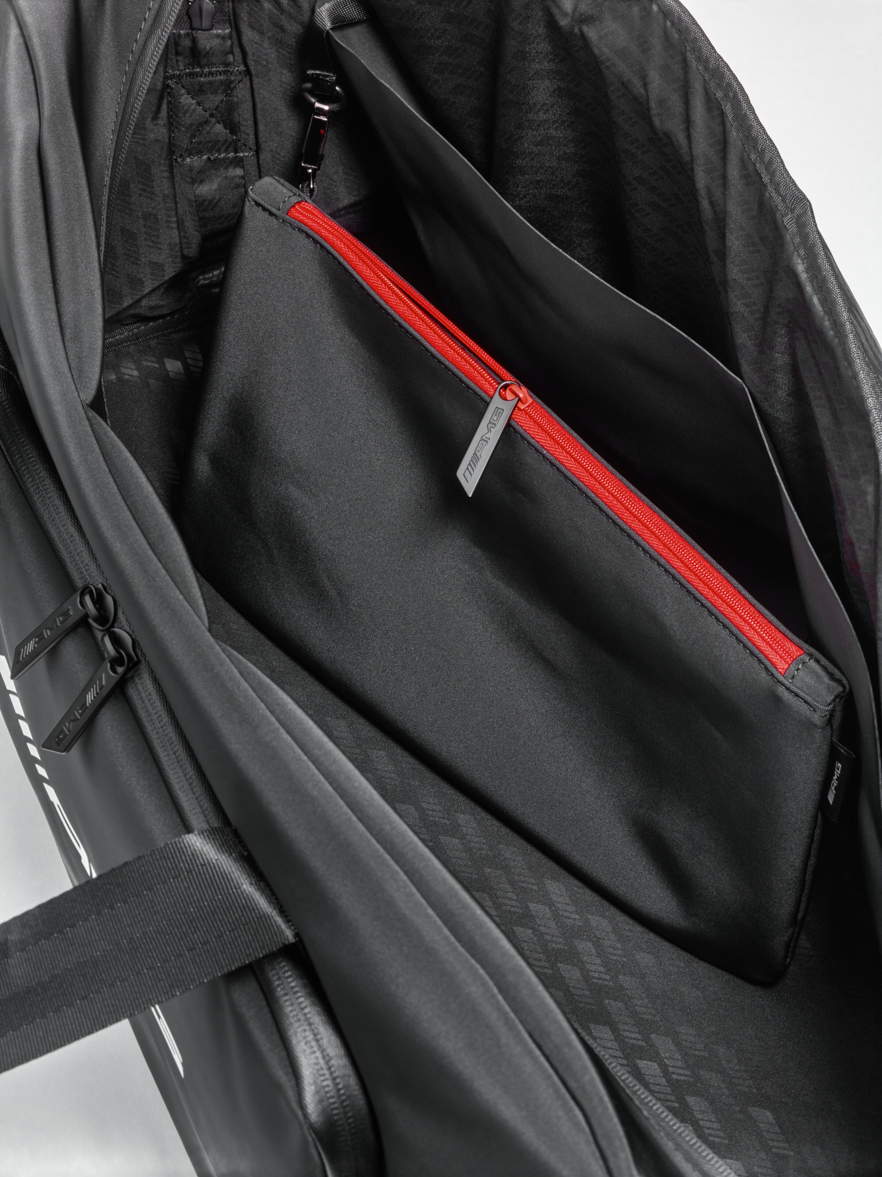 Sac de voyage AMG - noir, PVC / Polyester / Polyester