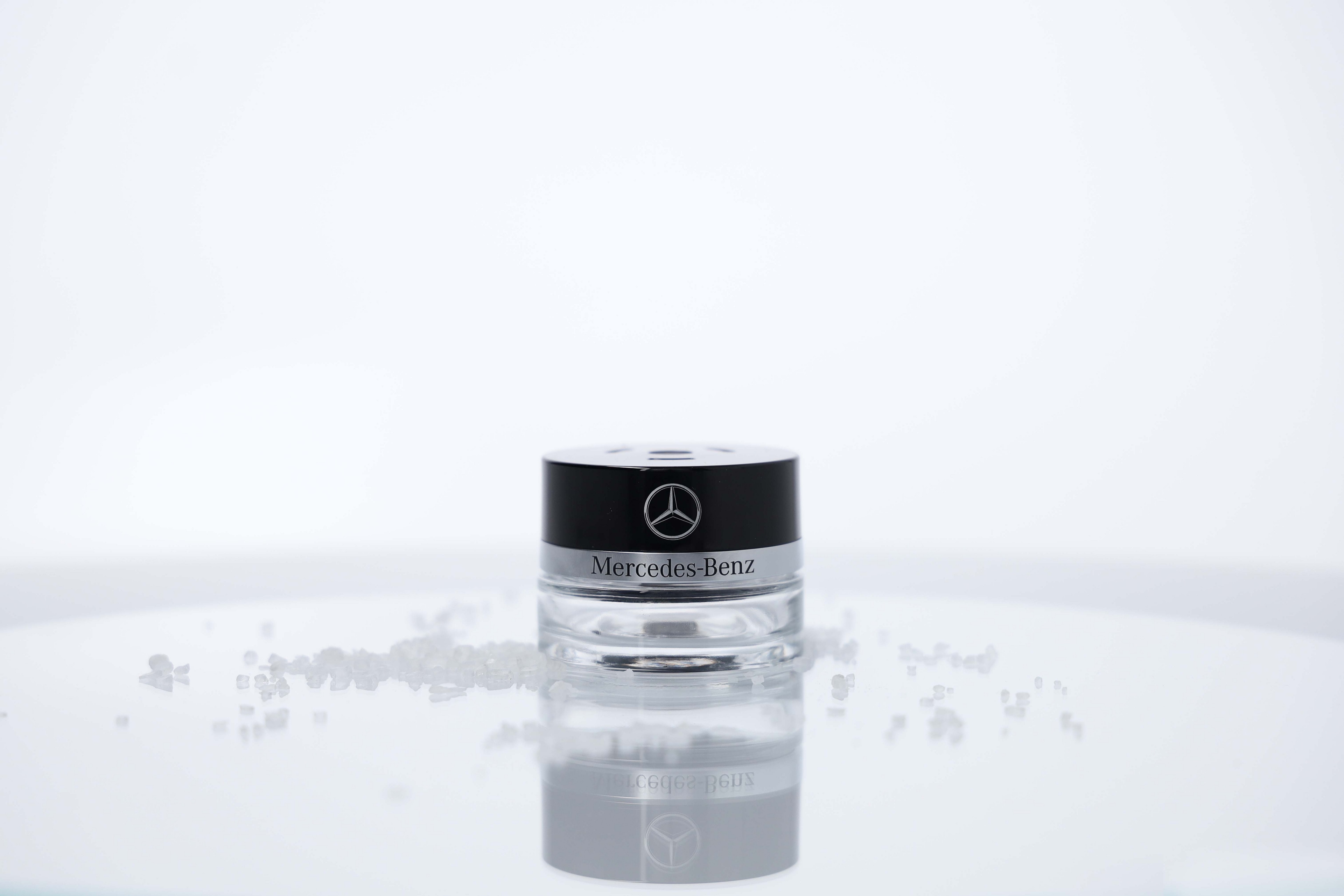 Flacon, vide - transparent / noir, Verre, 15 ml