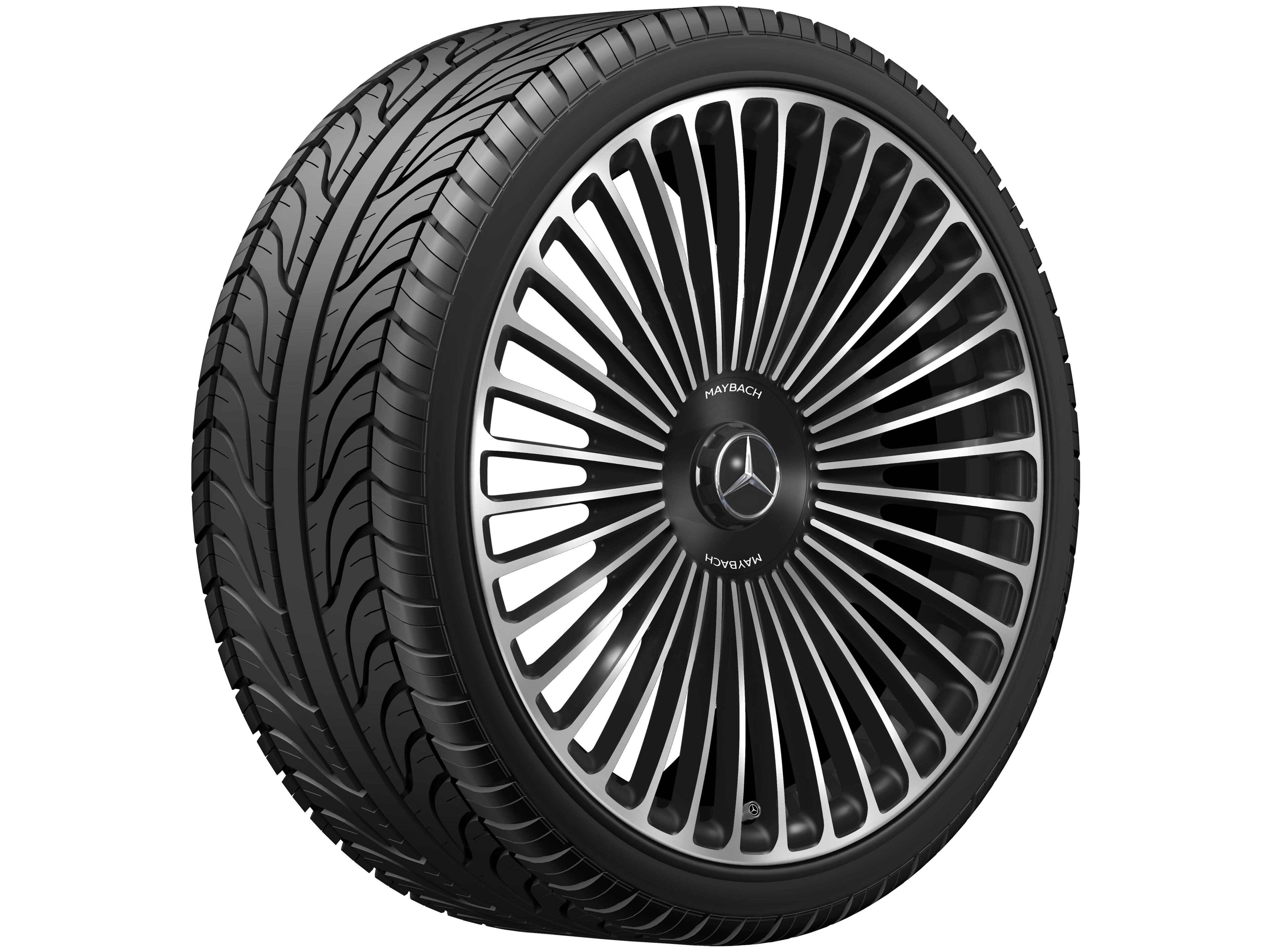 Jante forgée AMG Design multibranches, 53,3 cm (21 pouces) - 9,5 J x 21 ET 56,1, noir, finition brillante