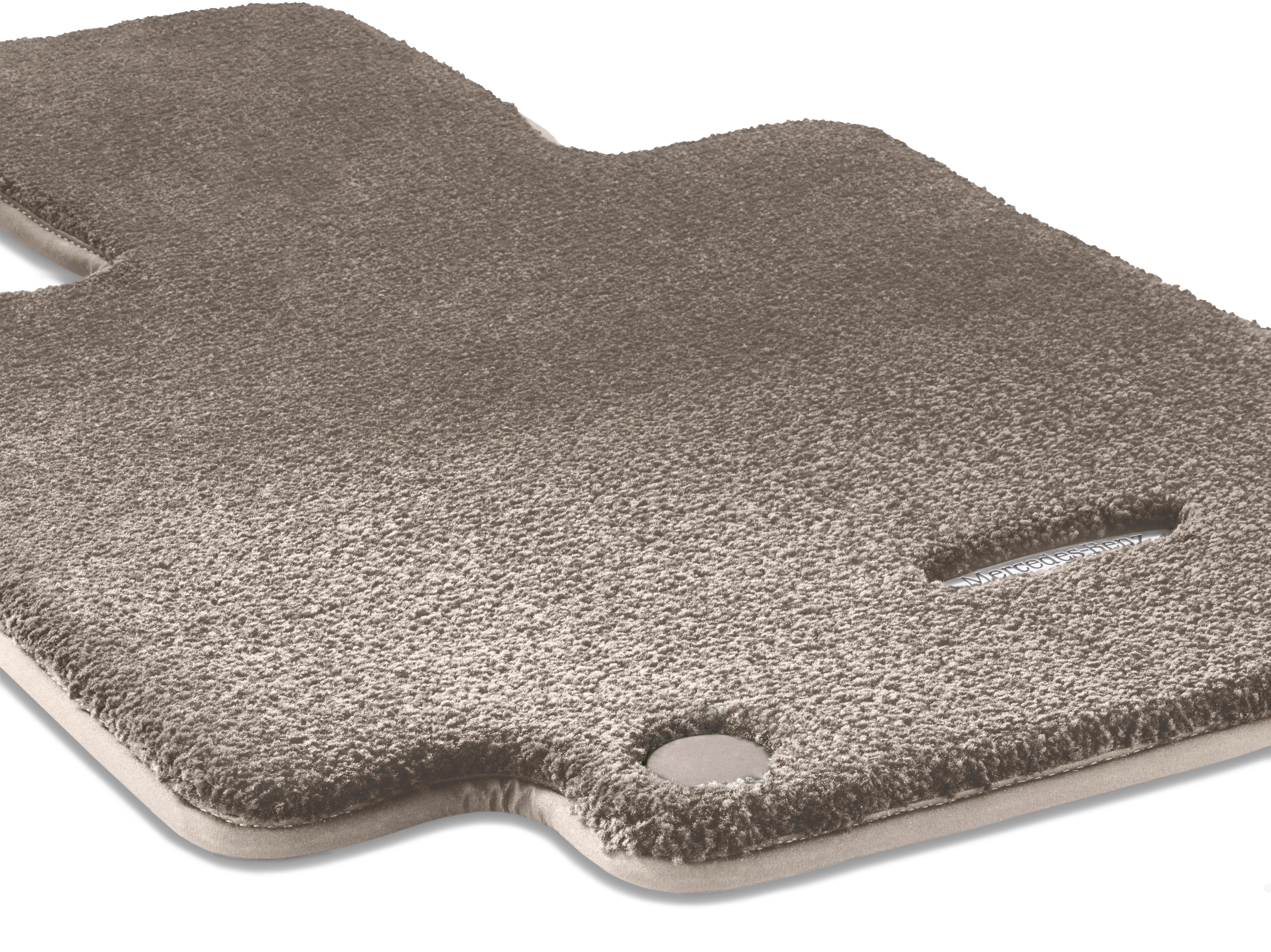 Tapis en velours EXCLUSIF, Tapis de sol conducteur / passager avant, 2 pièces - LL, beige macchiato