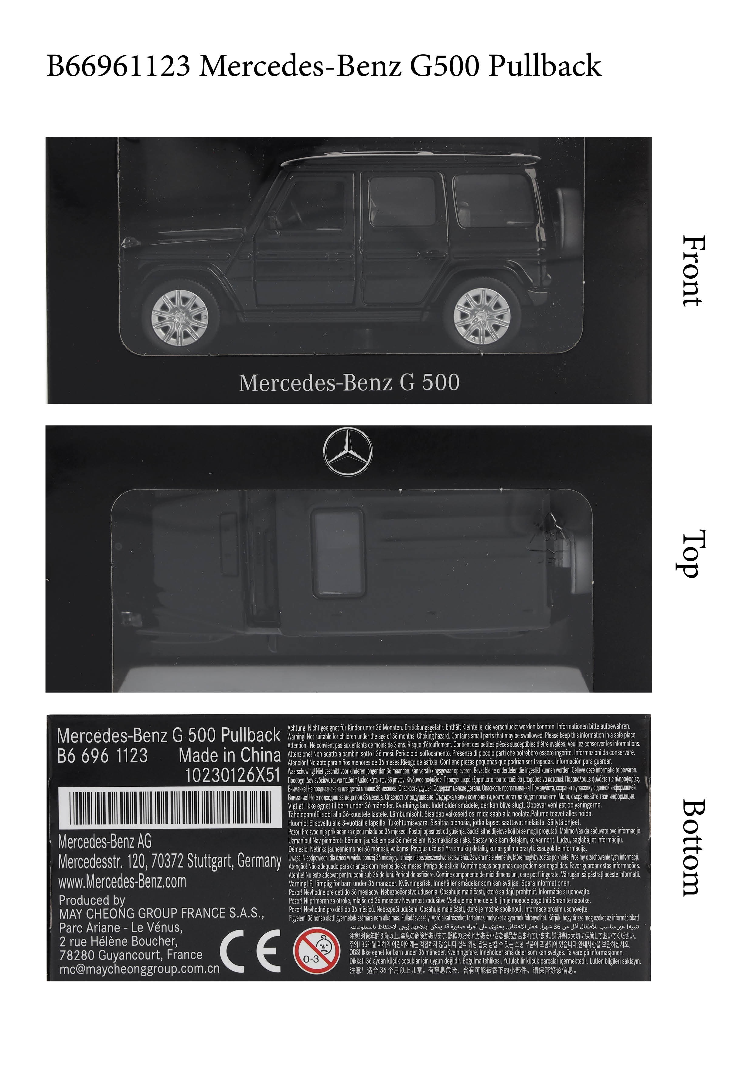 G-Class, Véhicules tout-terrain, W465, Véhicule à friction - noir obsidienne., Heinrich Bauer, 1:43