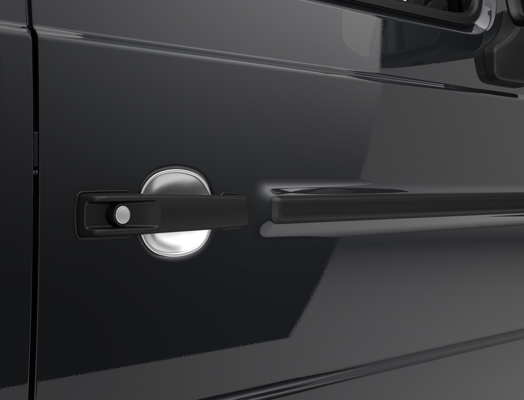 Coques de poignées de porte - silver shadow
