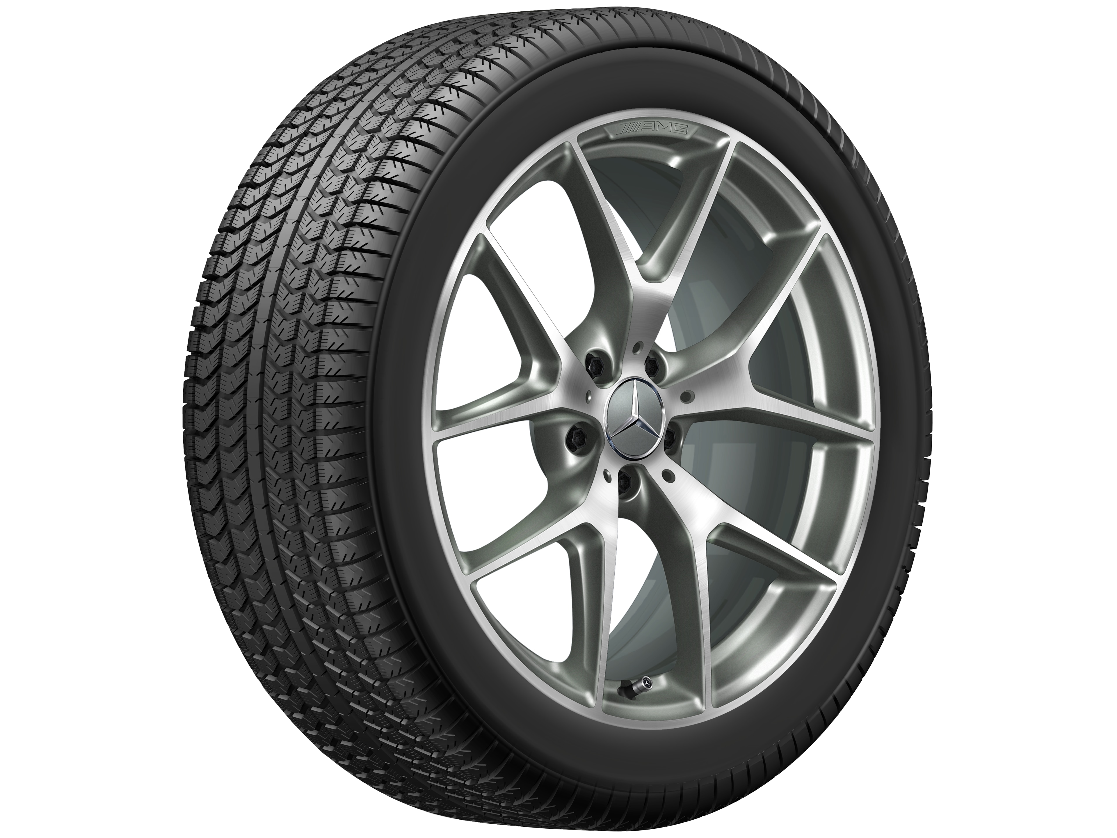 Jante en Y AMG, 50,8 cm (20 pouces) - 8,5 J x 20 ET 40, gris titane, finition brillante