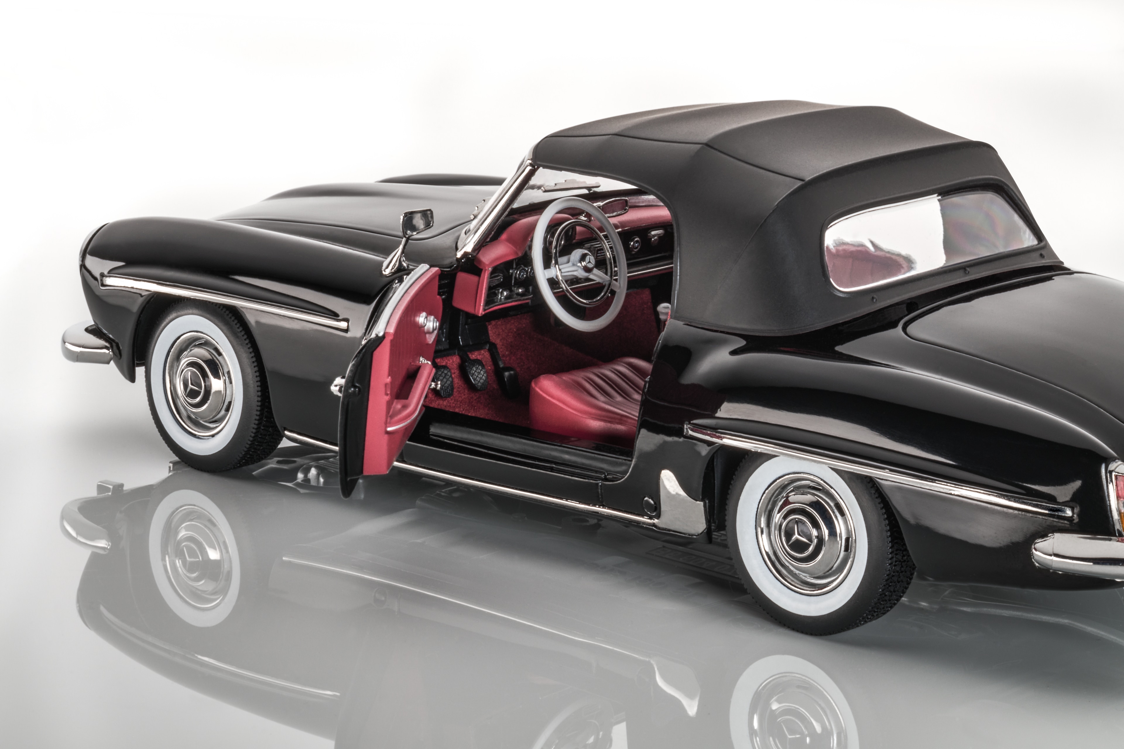 190 SL Roadster W 121 (1954-1963) - noir, Norev, 1:18