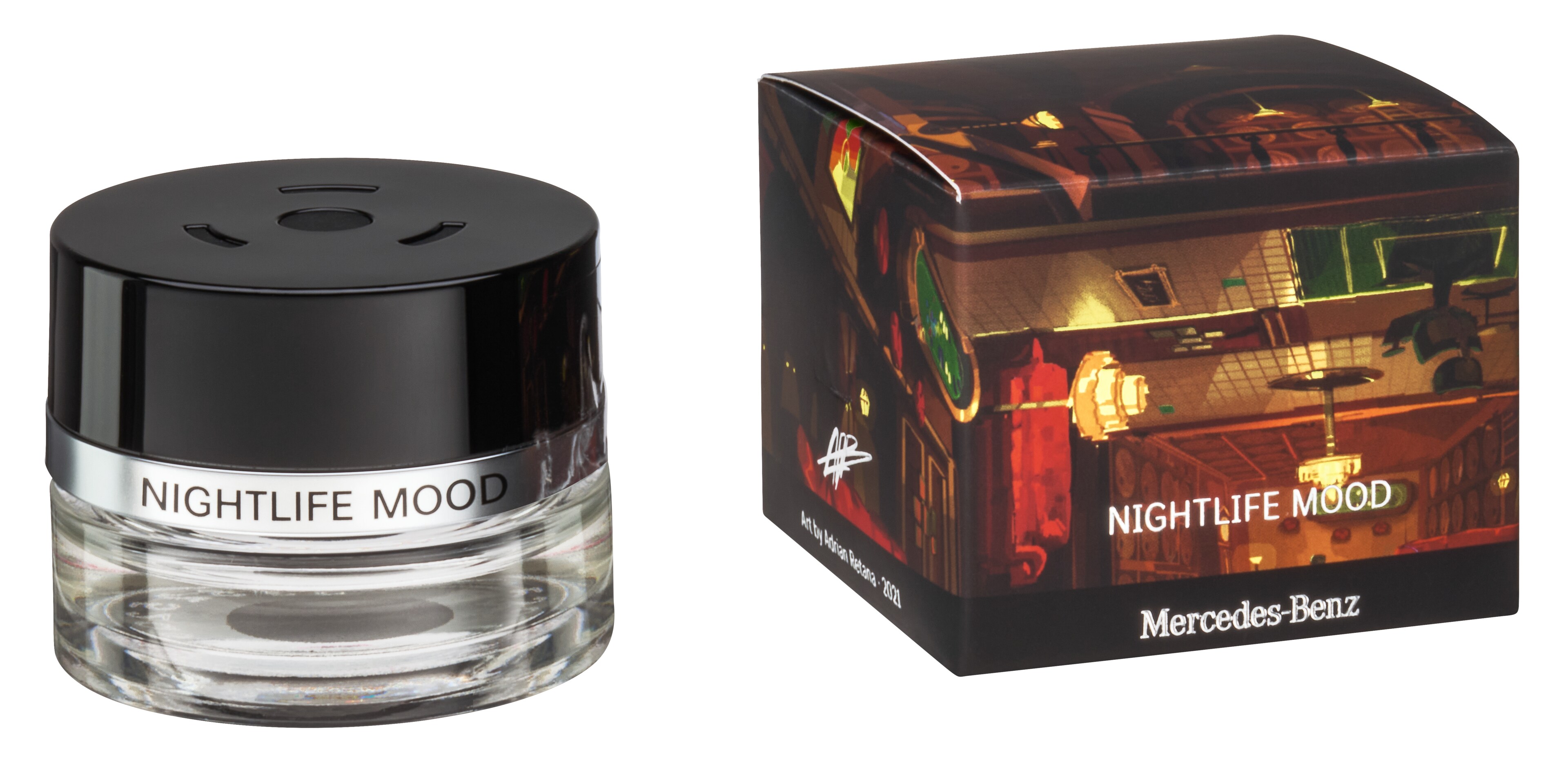 Flacon, NIGHTLIFE MOOD - transparent / noir, Verre, 15 ml