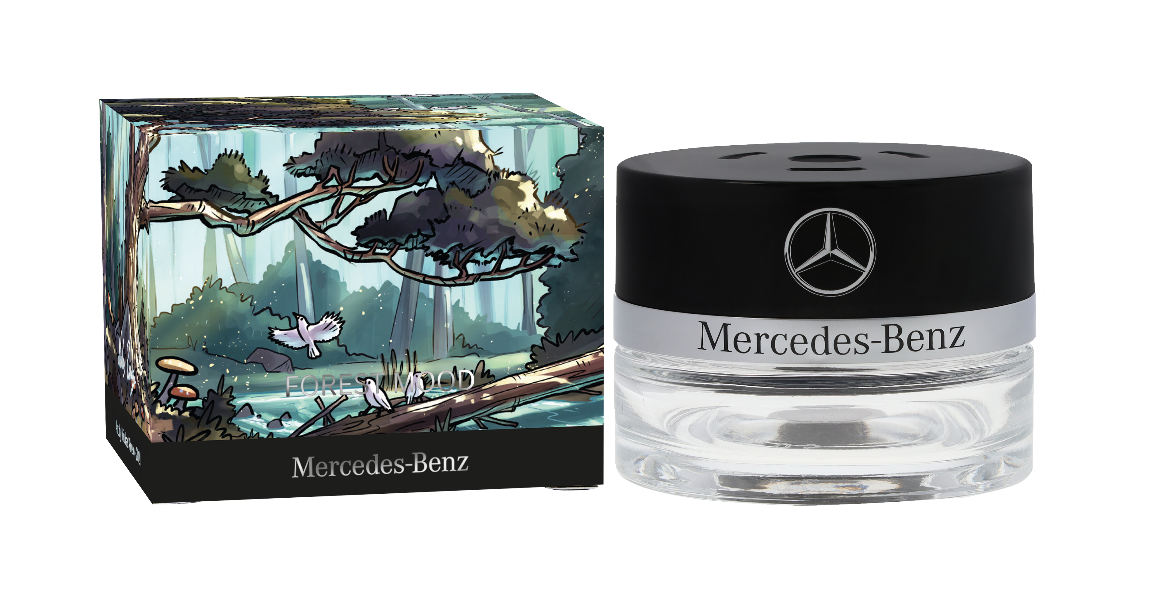 Flacon, FOREST MOOD - transparent / noir, Verre, 15 ml