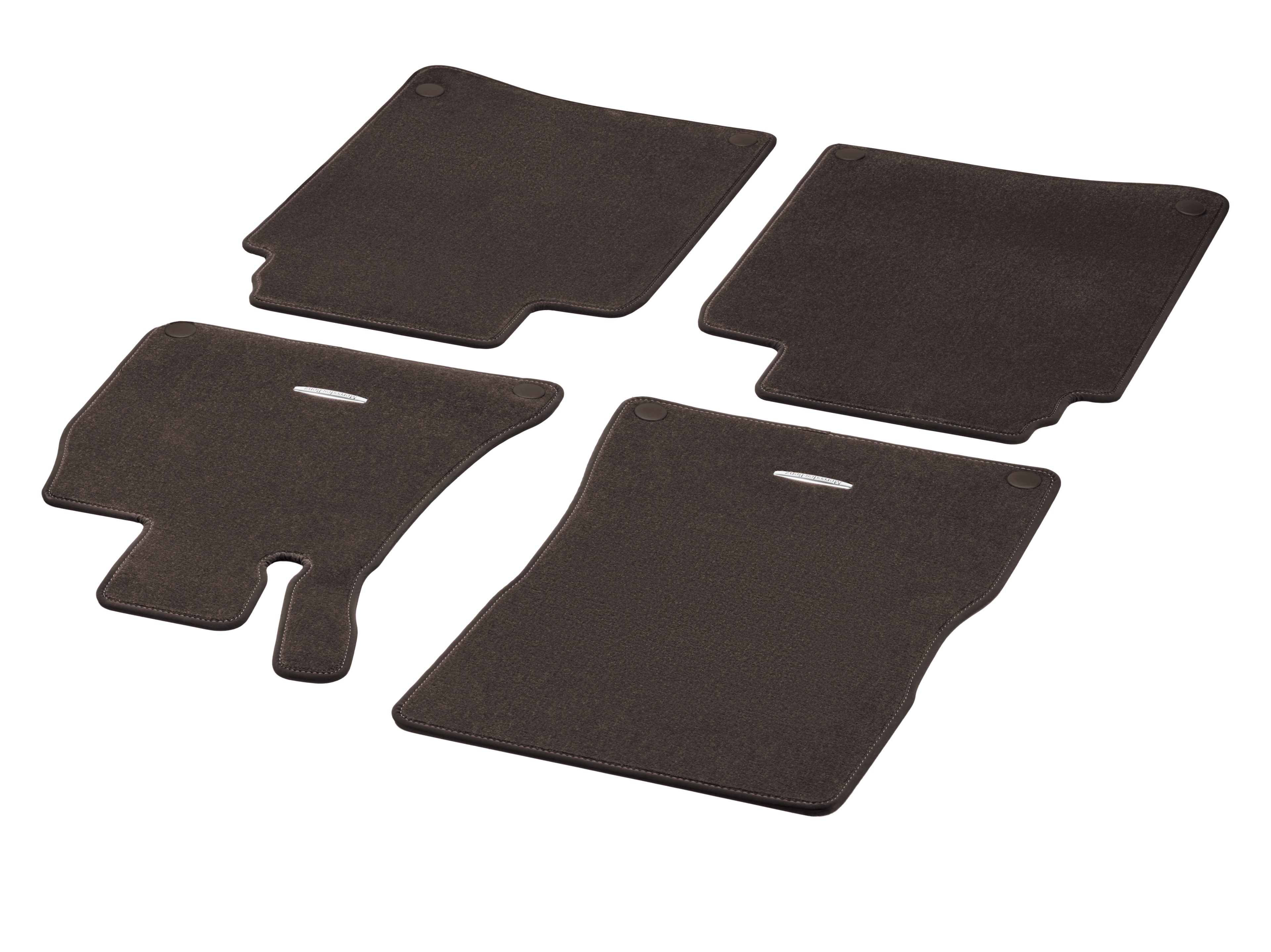 Tapis en velours CLASSIC, Kit, 4 pièces - RL, marron expresso