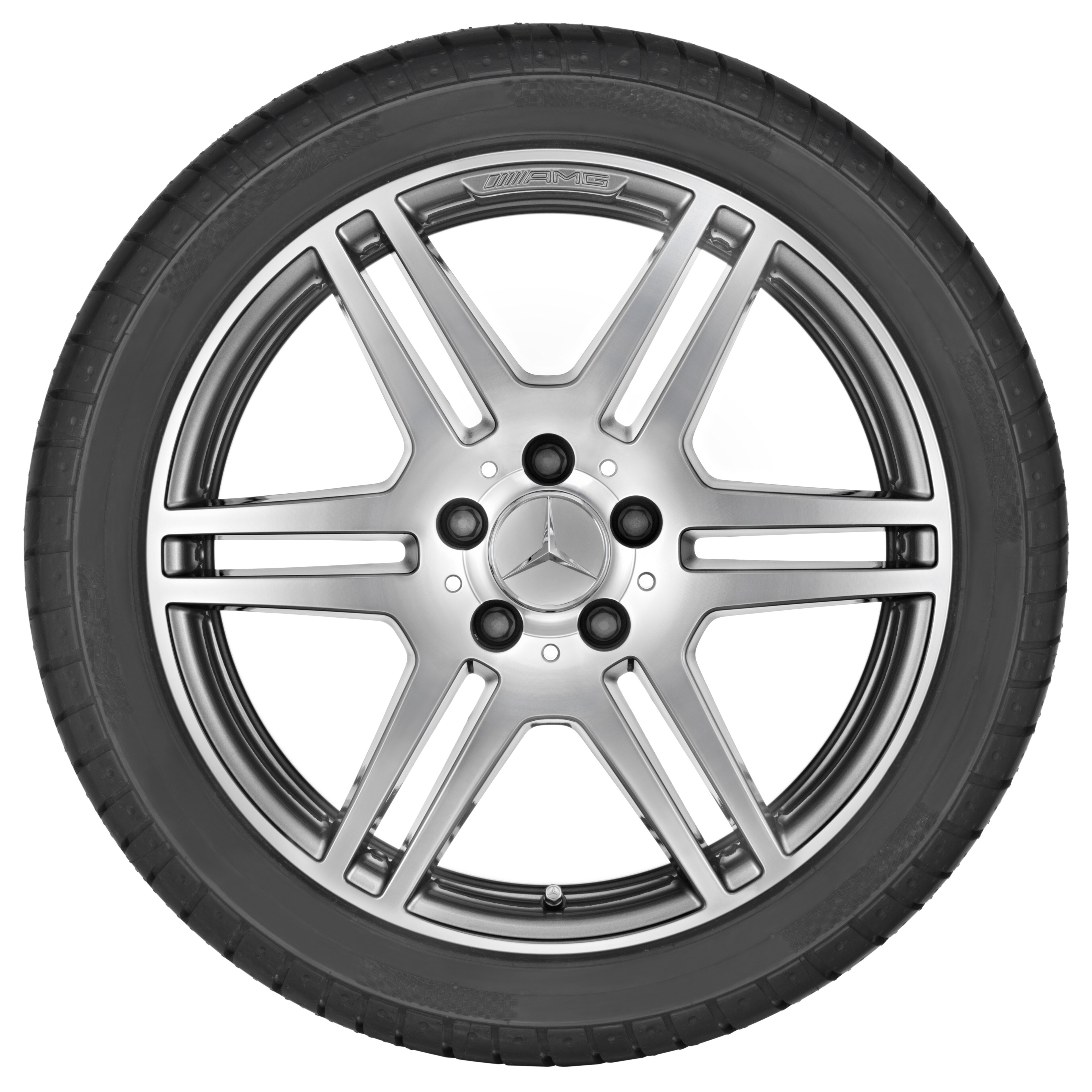 Jante AMG à 6 doubles branches, 45,7 cm (18 pouces) - 8 J x 18 ET 45, gris titane, finition brillante
