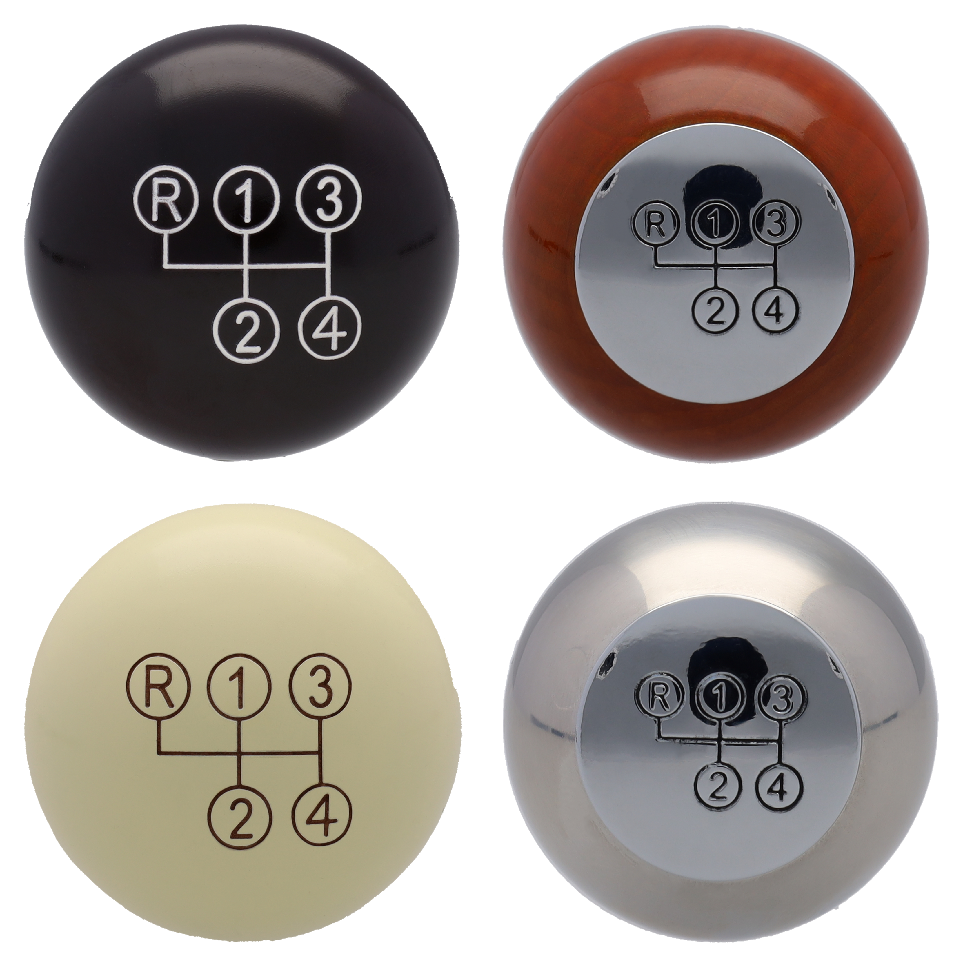 Bouchons à vin, Jeu de 4 - argenté / ivoire / grenat, Acier inoxydable / Bois