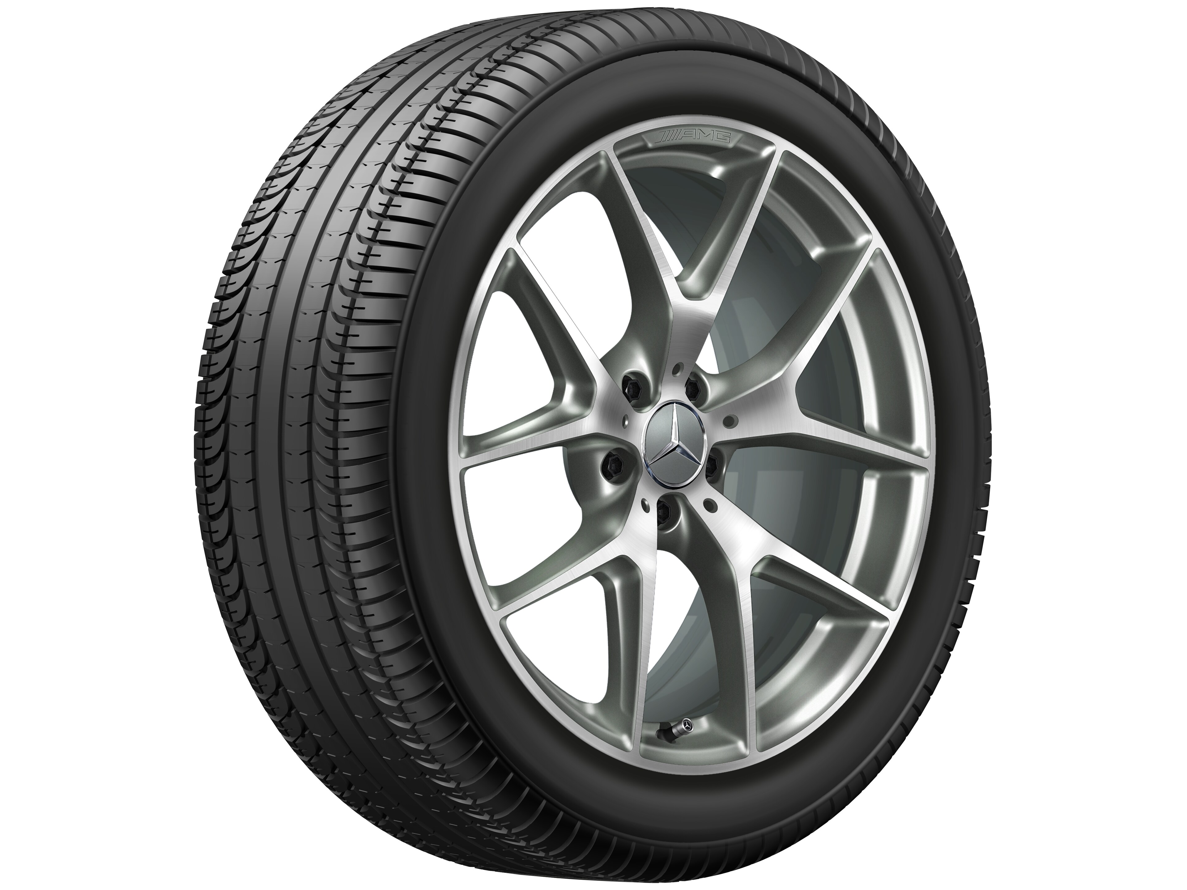 Jante en Y AMG, 50,8 cm (20 pouces) - 8,5 J x 20 ET 40, gris titane, finition brillante